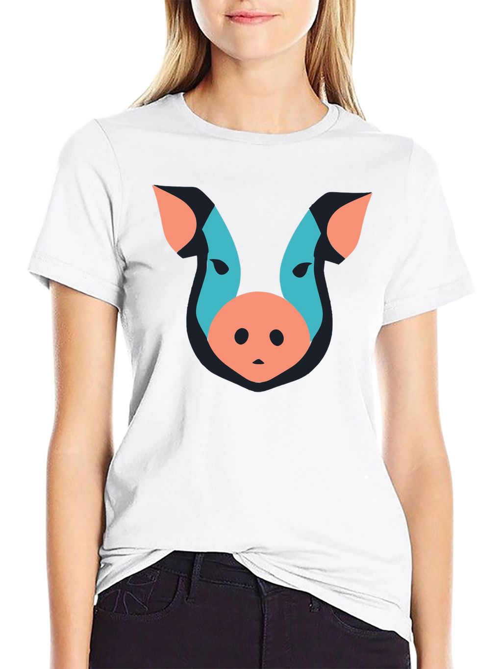 Abstract Pig Graphic Tee - Unisex