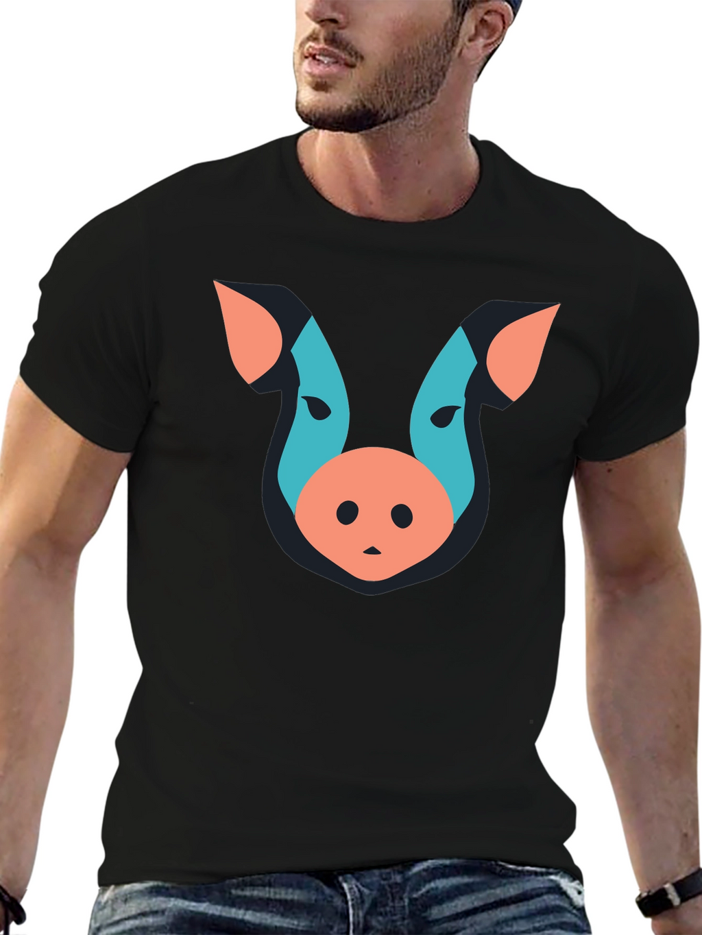 Abstract Pig Graphic Tee - Unisex