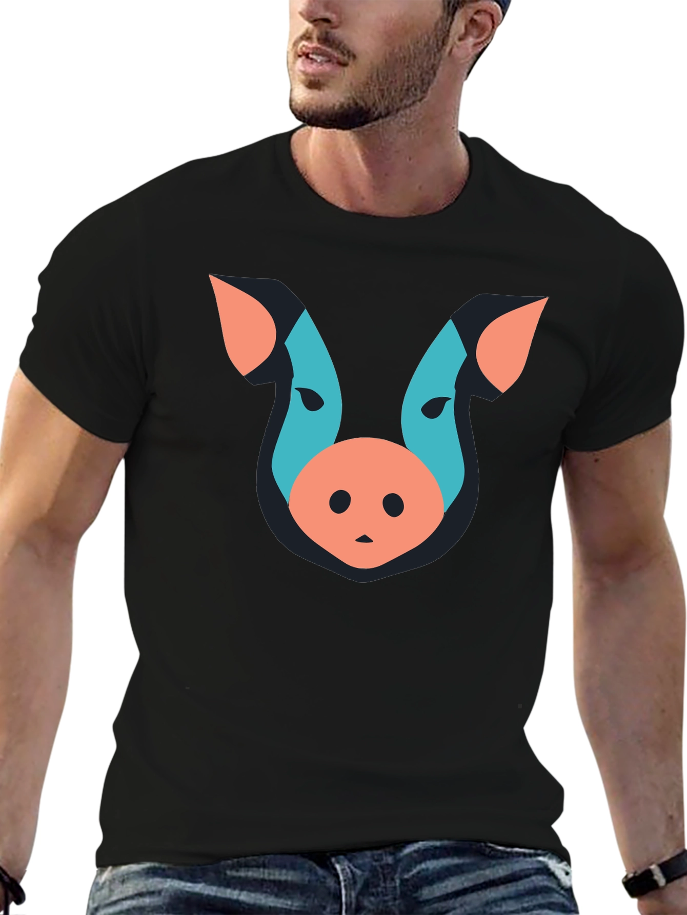 Abstract Pig Graphic Tee - Unisex