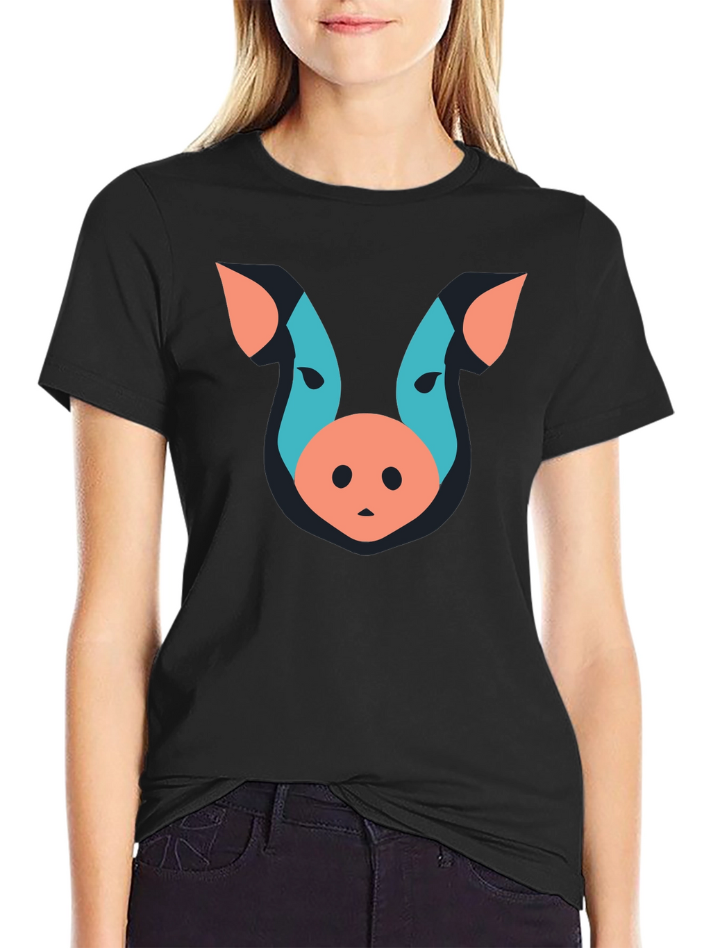 Abstract Pig Graphic Tee - Unisex