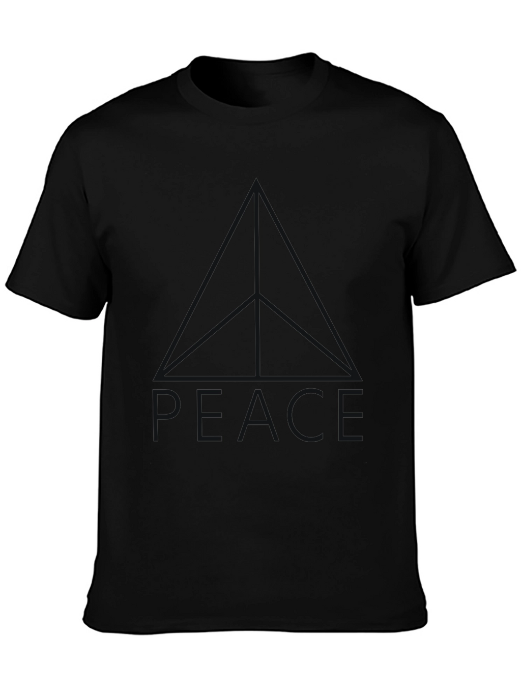 Mens Black Relaxed Fit Short Sleeve Tee
