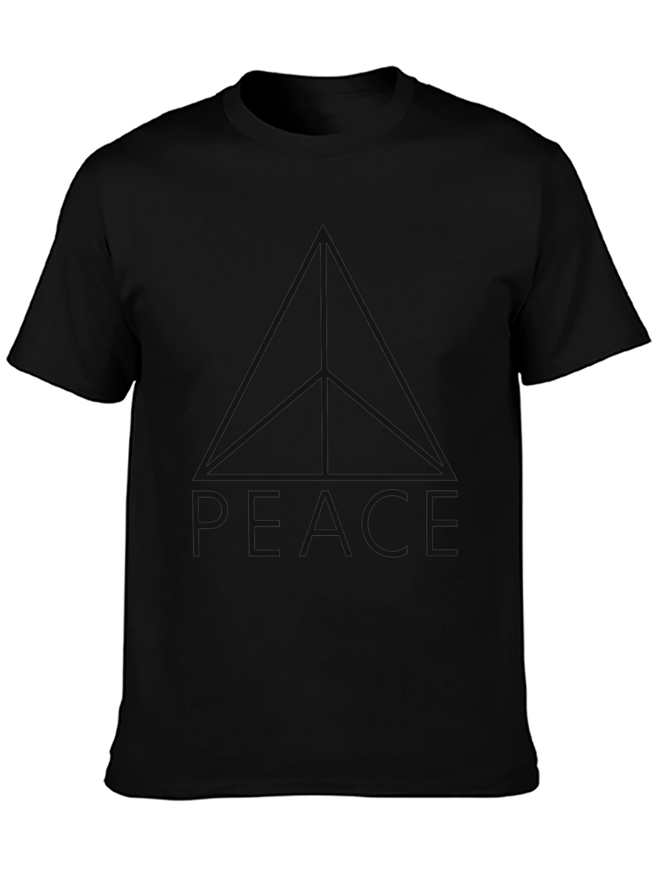 Mens Black Relaxed Fit Short Sleeve Tee