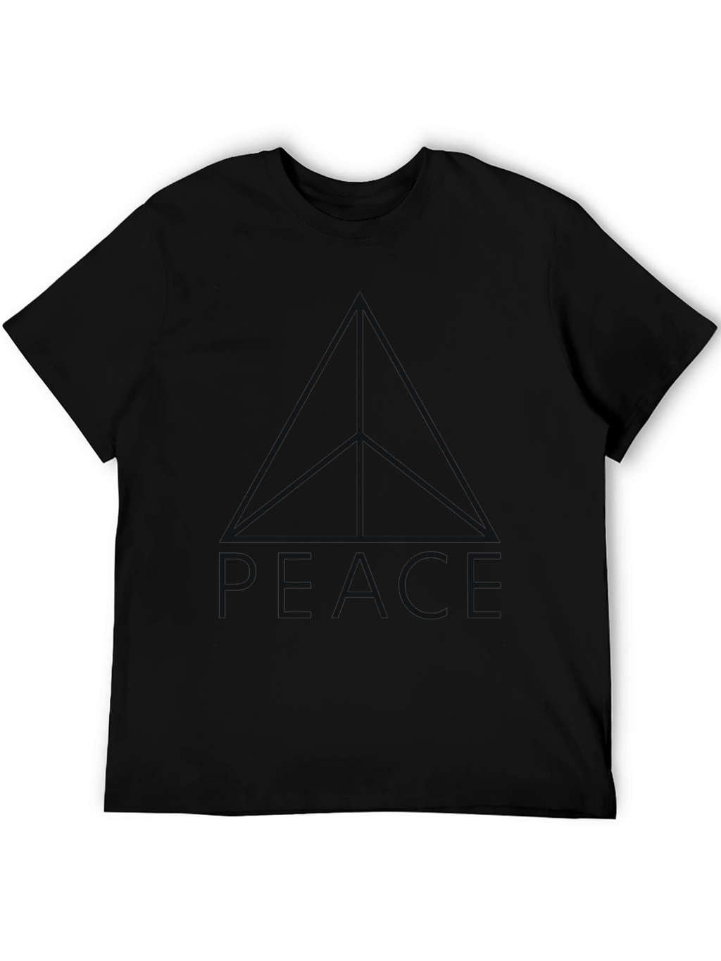 Mens Black Relaxed Fit Short Sleeve Tee