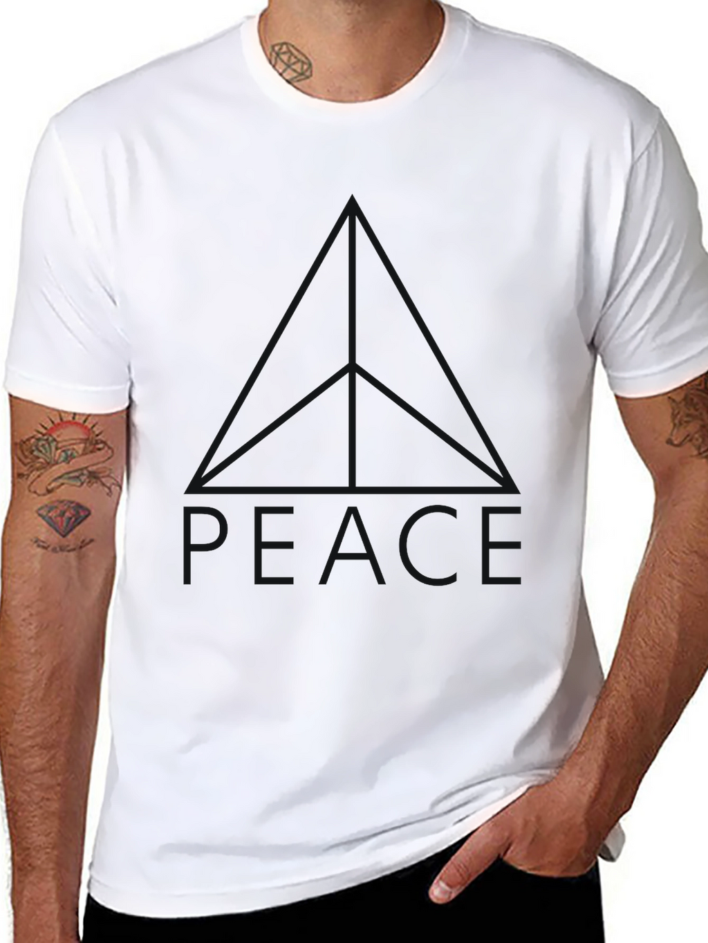 Mens Black Relaxed Fit Short Sleeve Tee