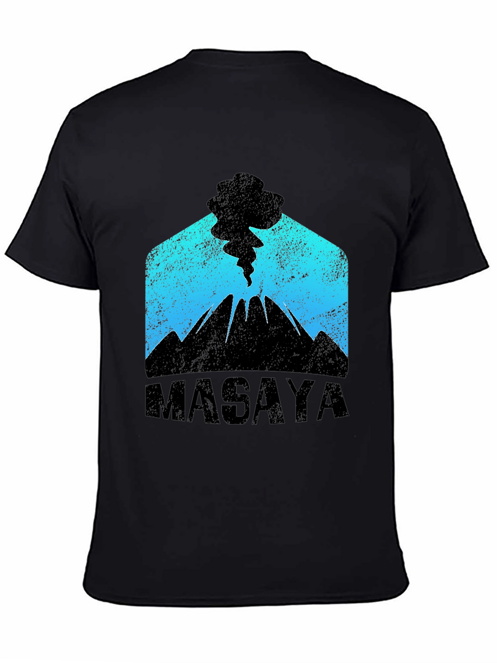 Masaya Volcano Graphic Print Black T-Shirt