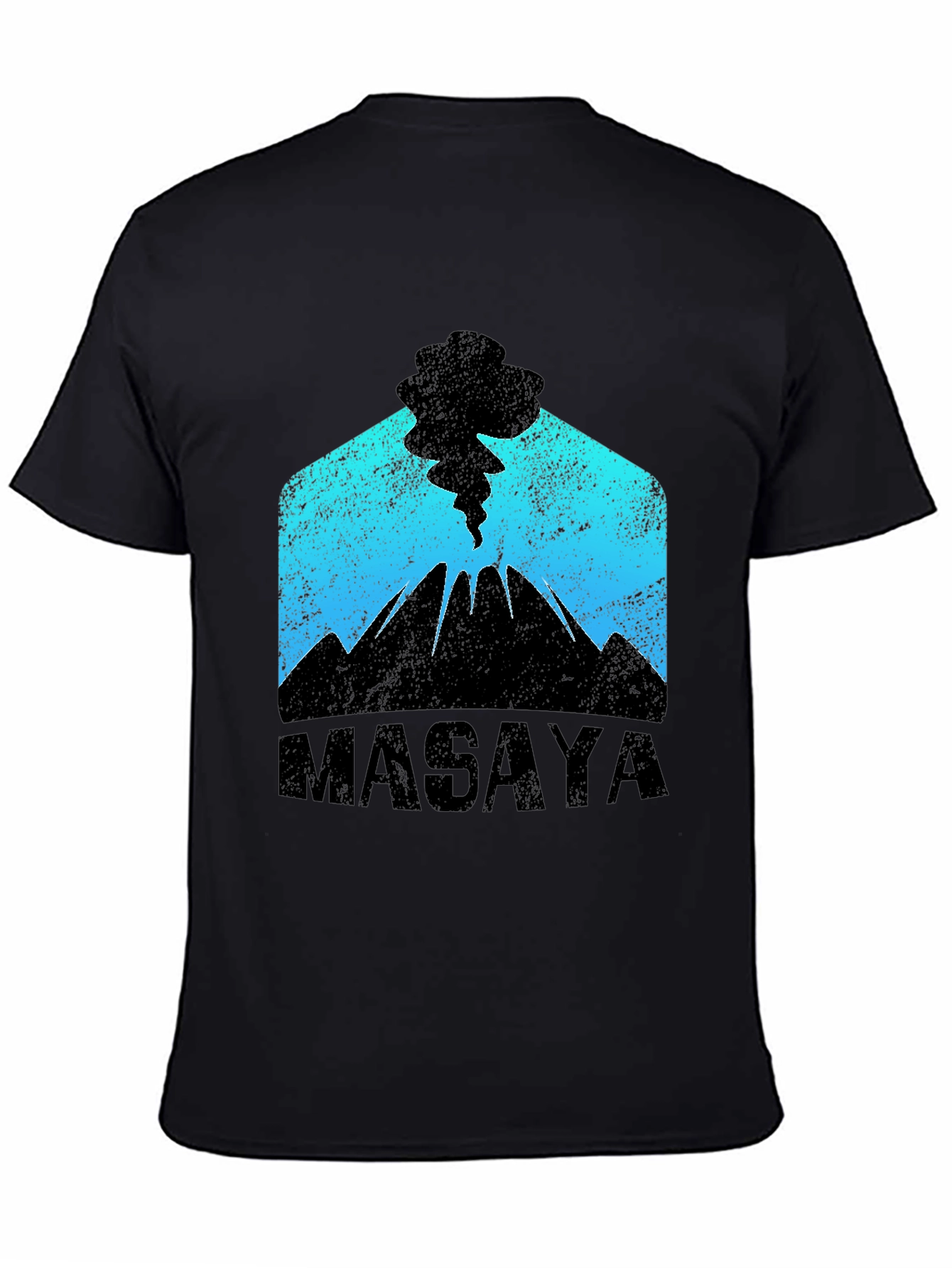 Masaya Volcano Graphic Print Black T-Shirt
