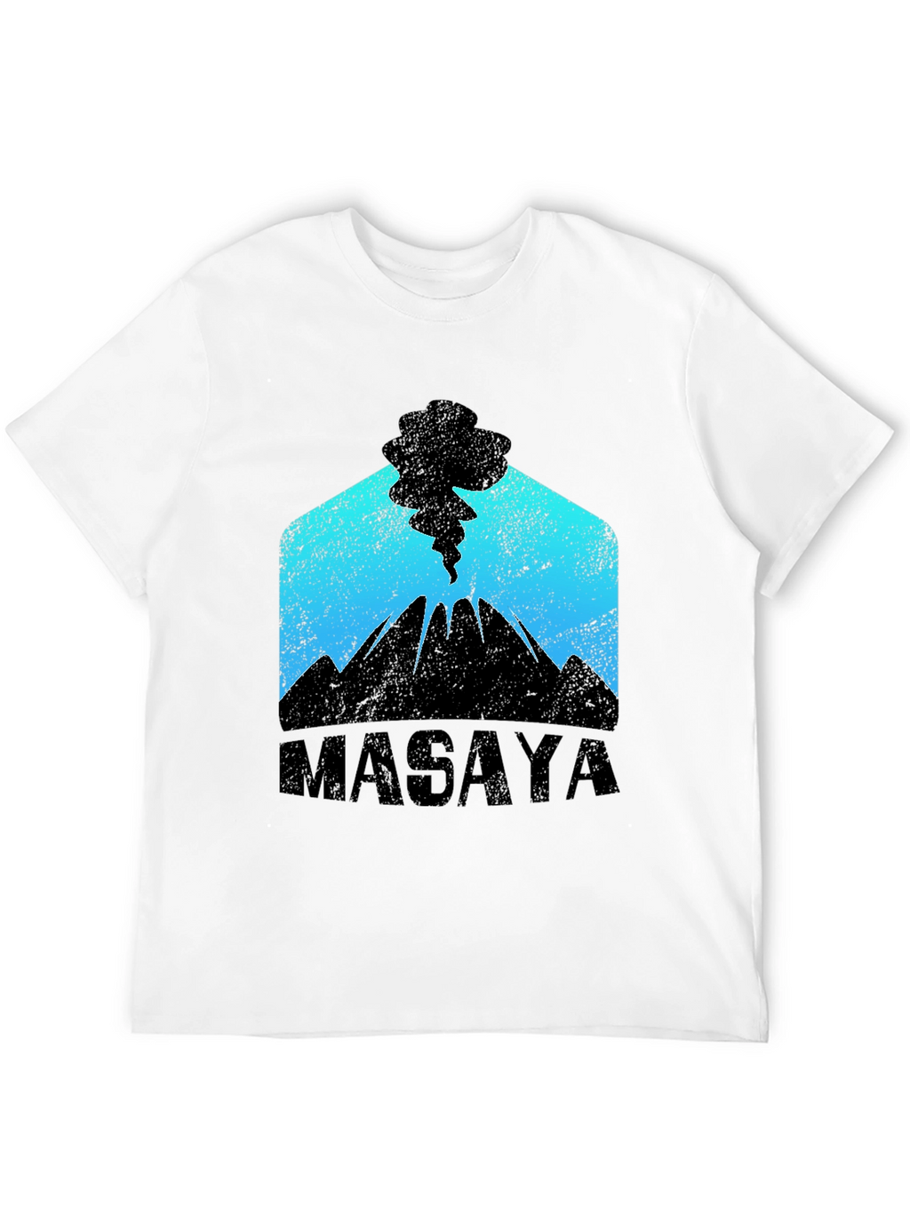 Masaya Volcano Graphic Print Black T-Shirt