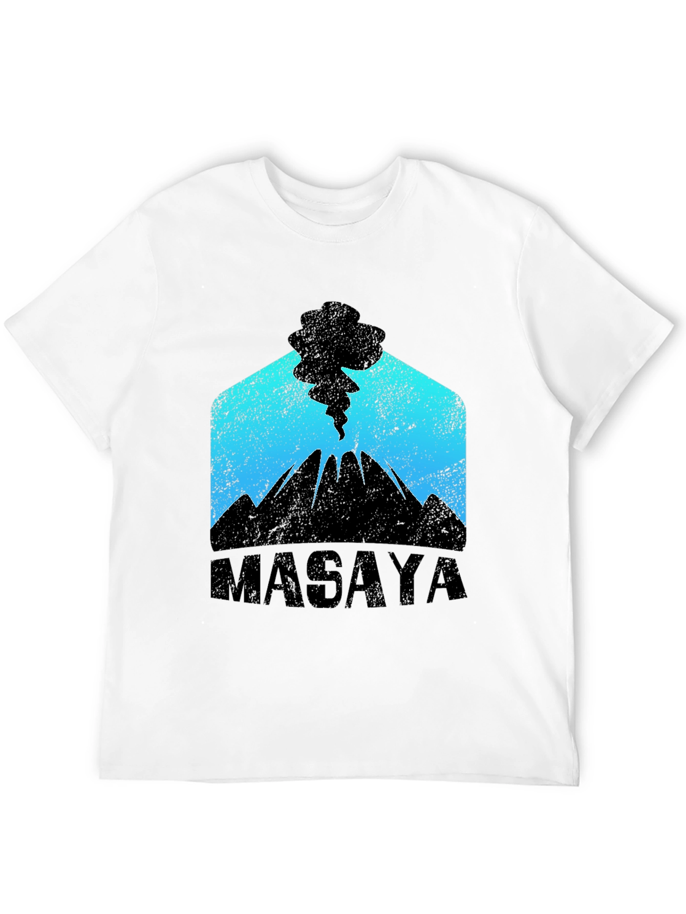 Masaya Volcano Graphic Print Black T-Shirt