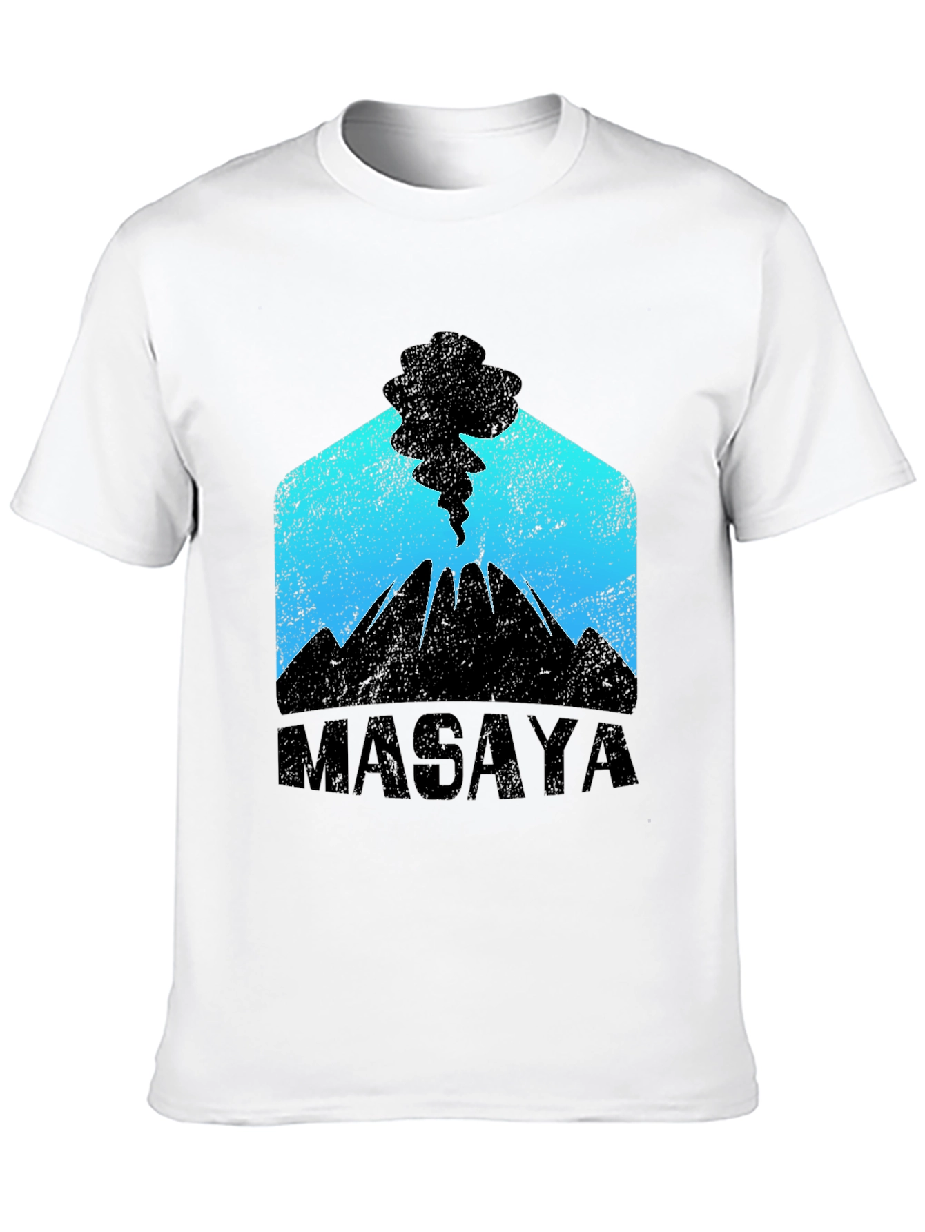 Masaya Volcano Graphic Print Black T-Shirt
