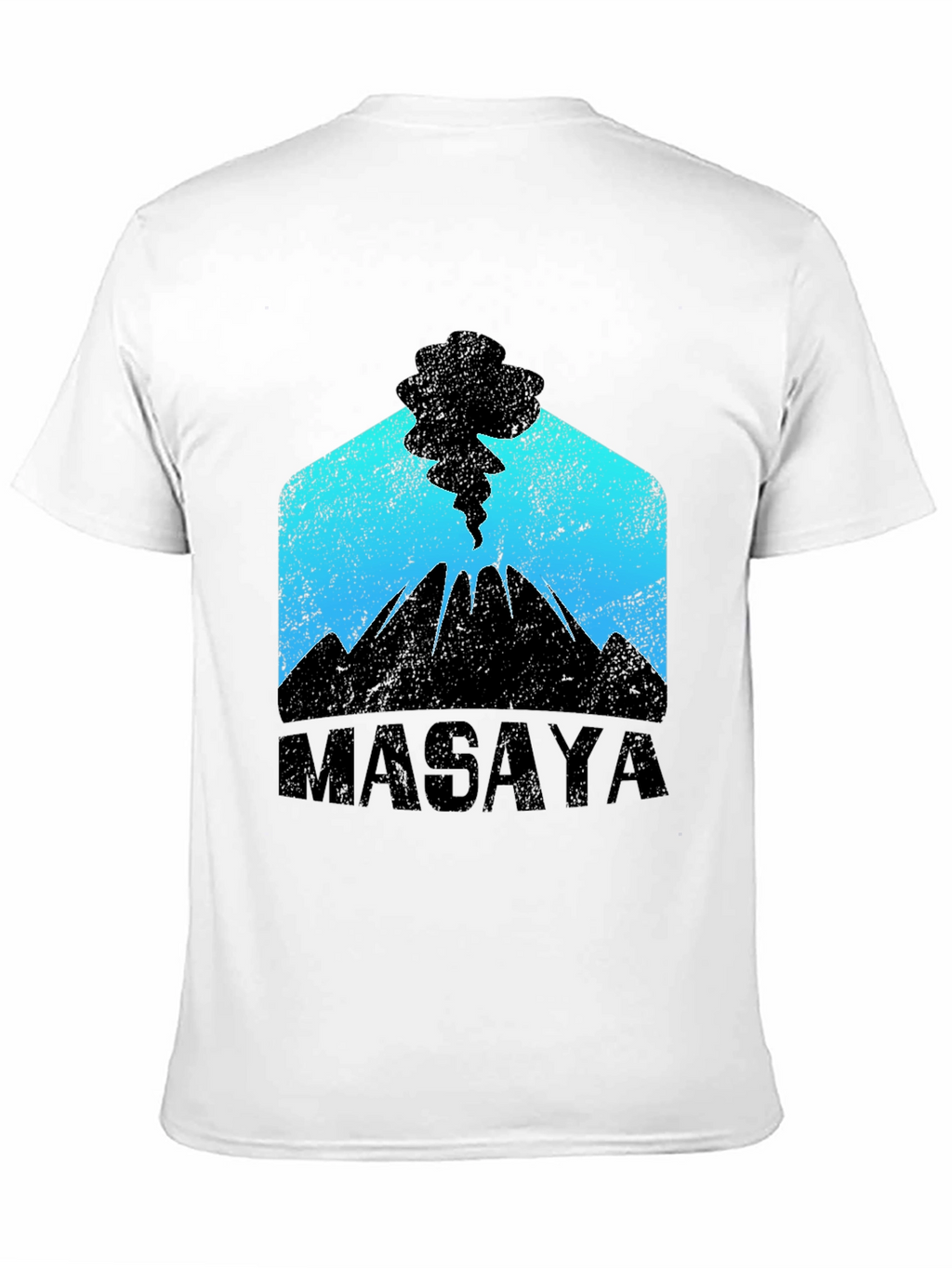 Masaya Volcano Graphic Print Black T-Shirt