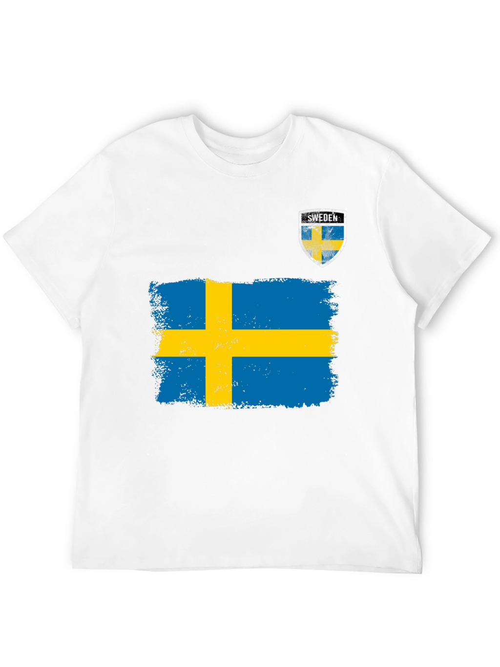 Sweden Flag T-Shirt - Mens Black Tee