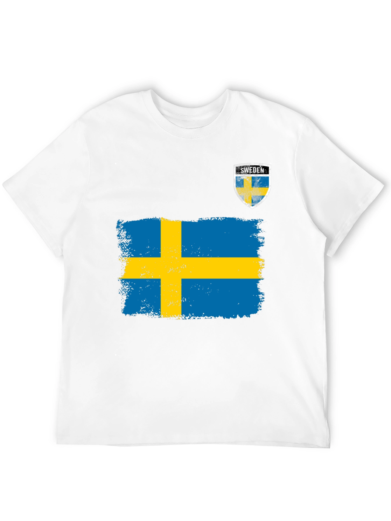 Sweden Flag T-Shirt - Mens Black Tee