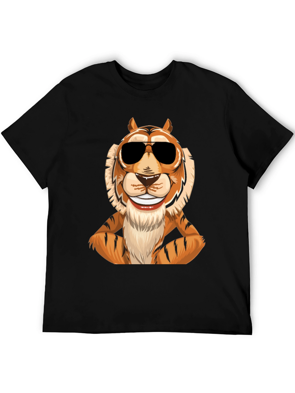 Cool Tiger Graphic Tee - Mens Black T-Shirt
