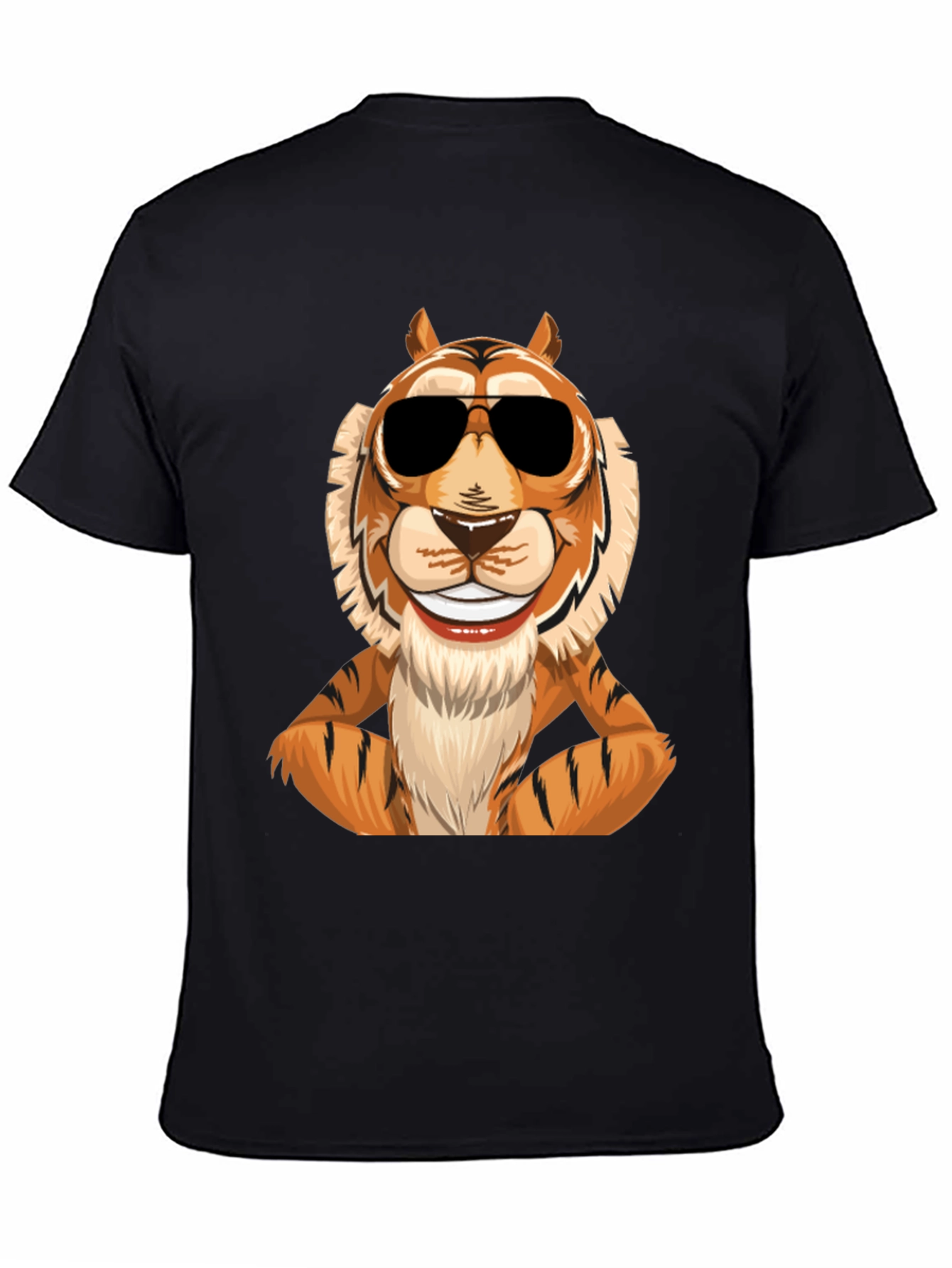 Cool Tiger Graphic Tee - Mens Black T-Shirt