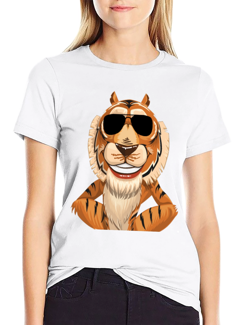 Cool Tiger Graphic Tee - Mens Black T-Shirt