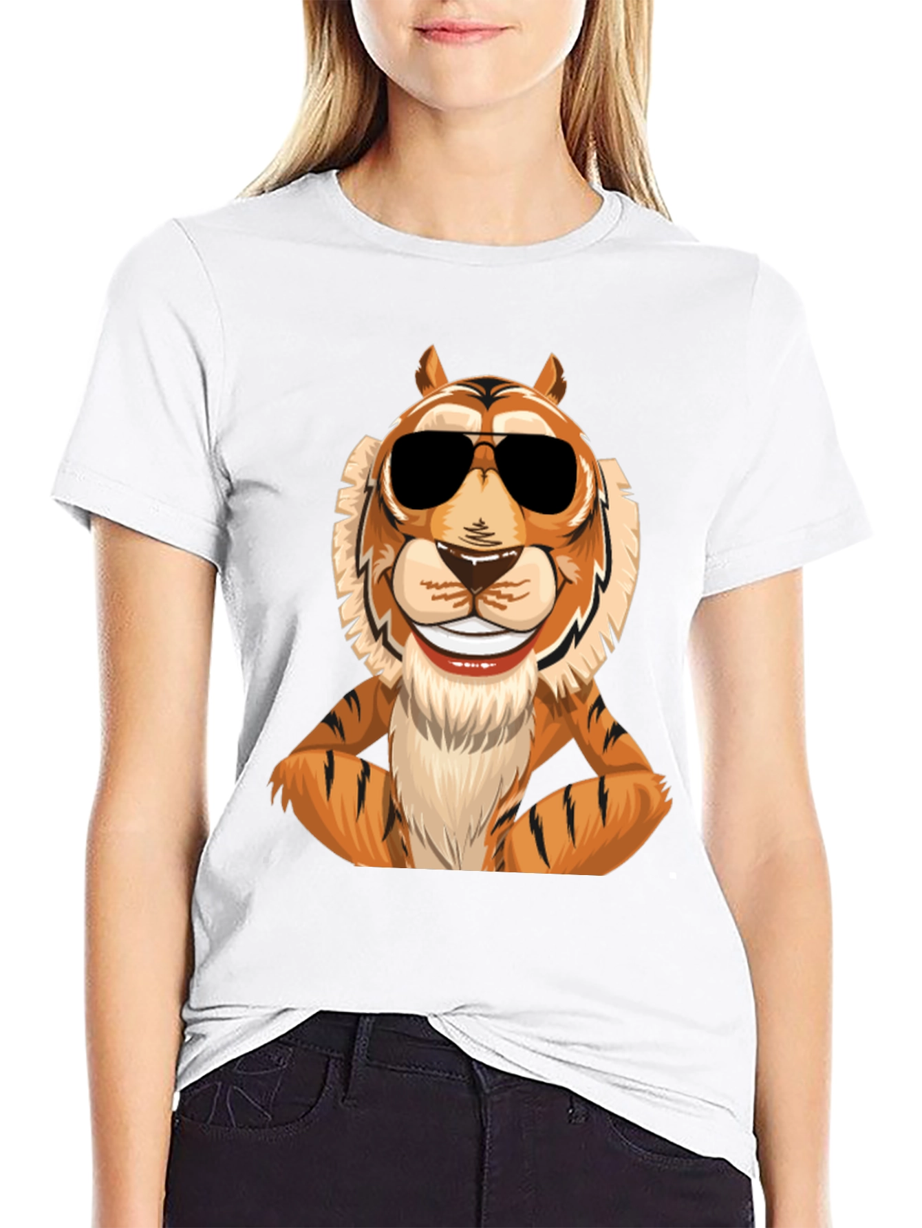 Cool Tiger Graphic Tee - Mens Black T-Shirt