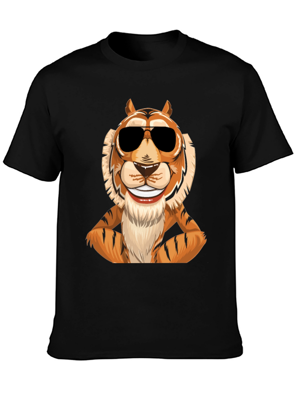 Cool Tiger Graphic Tee - Mens Black T-Shirt