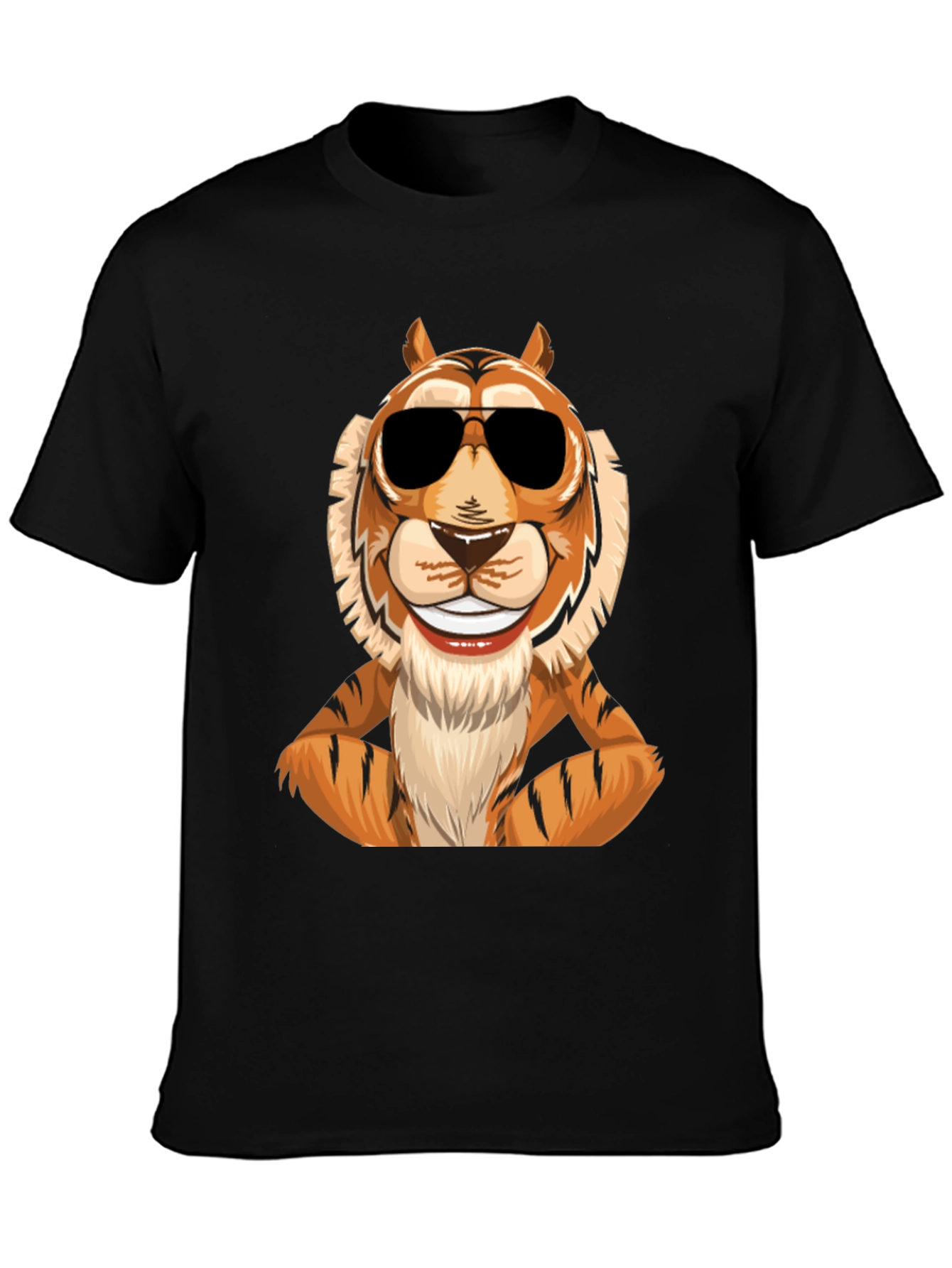 Cool Tiger Graphic Tee - Mens Black T-Shirt