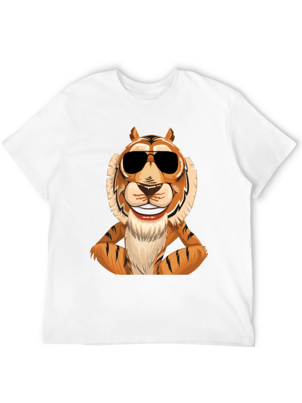 Cool Tiger Graphic Tee - Mens Black T-Shirt
