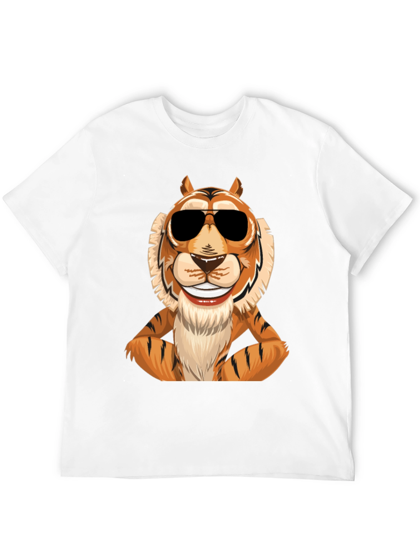 Cool Tiger Graphic Tee - Mens Black T-Shirt