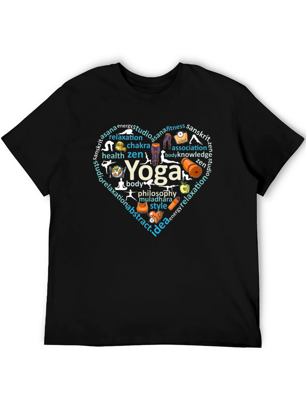 Yoga Heart Graphic T-Shirt