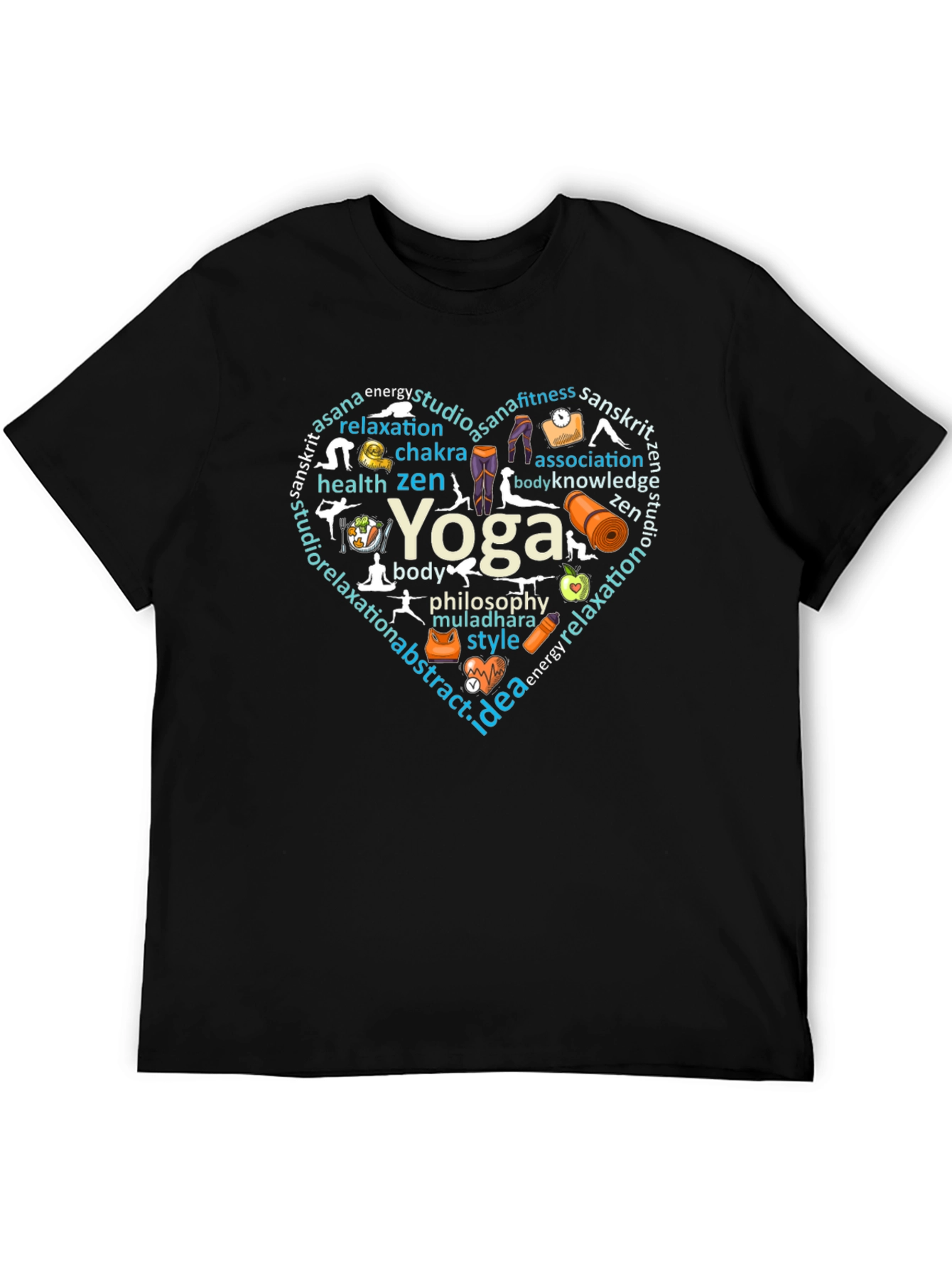 Yoga Heart Graphic T-Shirt