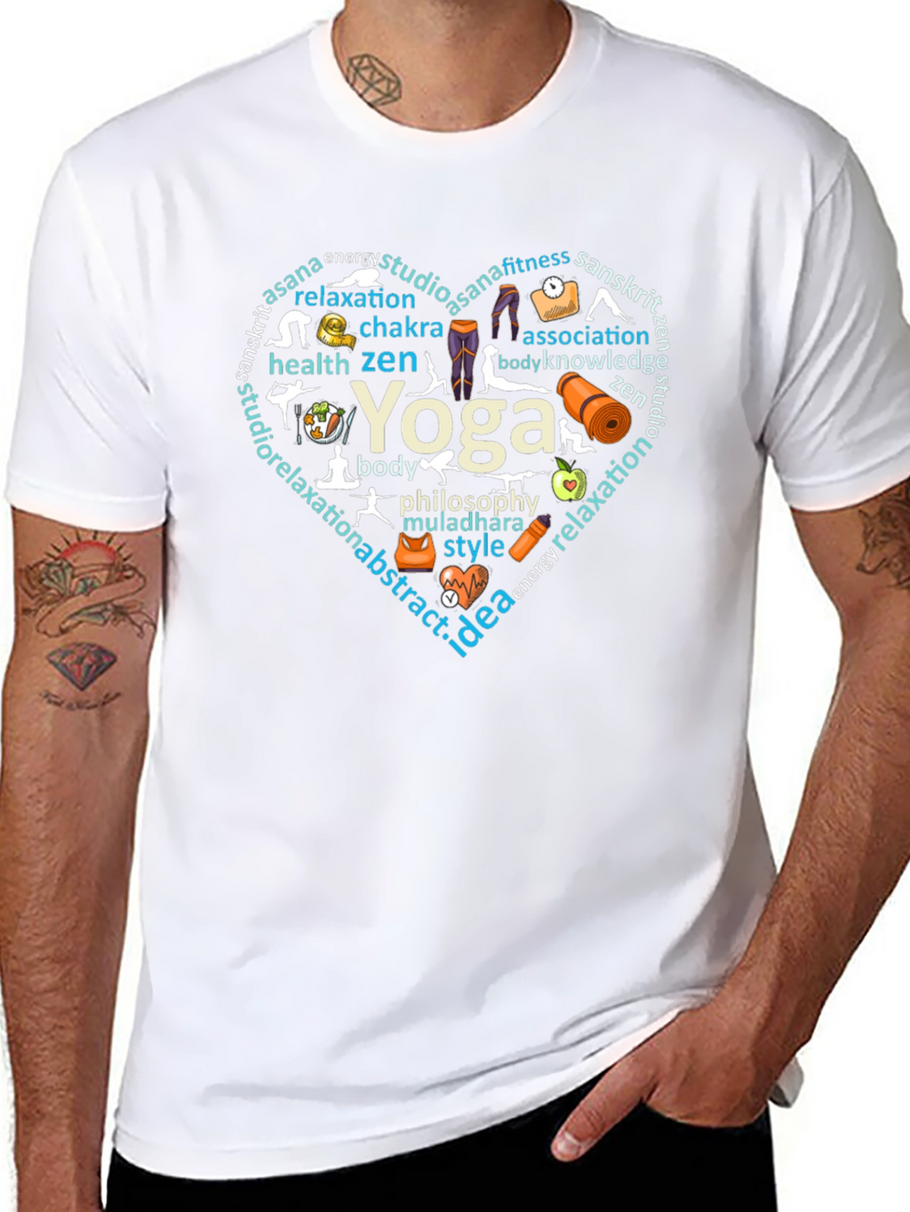 Yoga Heart Graphic T-Shirt