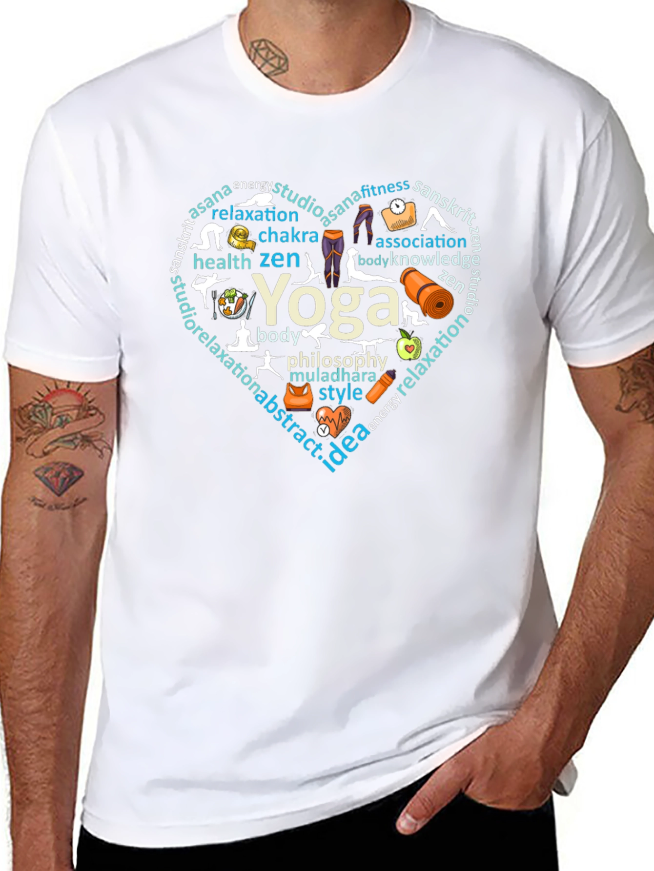 Yoga Heart Graphic T-Shirt