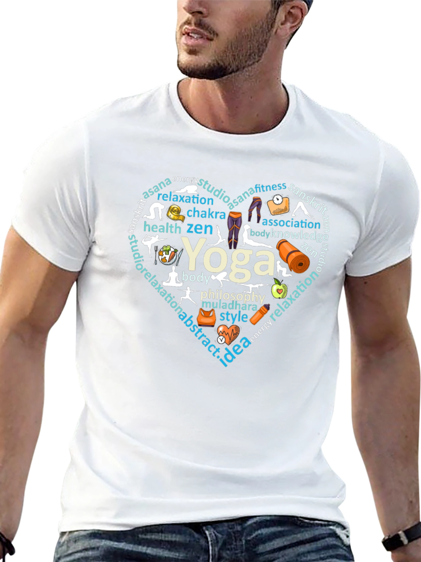 Yoga Heart Graphic T-Shirt