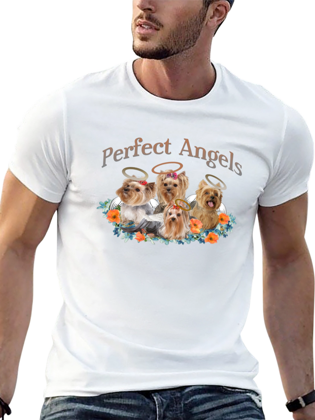 Perfect Angels Dog T-Shirt - Cute Yorkies