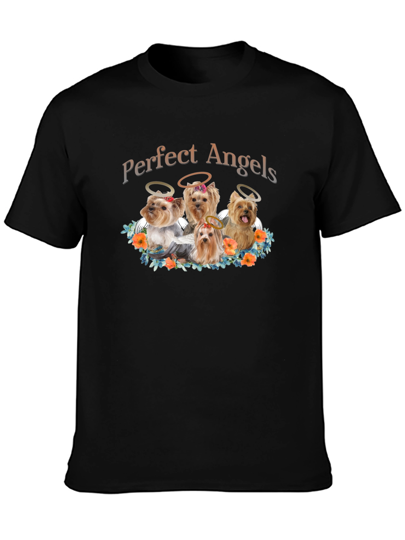 Perfect Angels Dog T-Shirt - Cute Yorkies