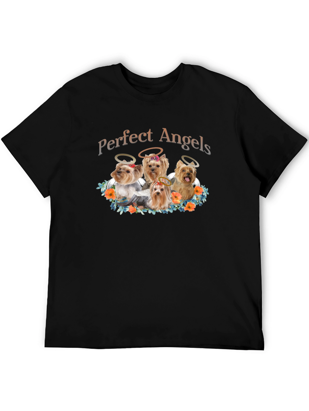 Perfect Angels Dog T-Shirt - Cute Yorkies