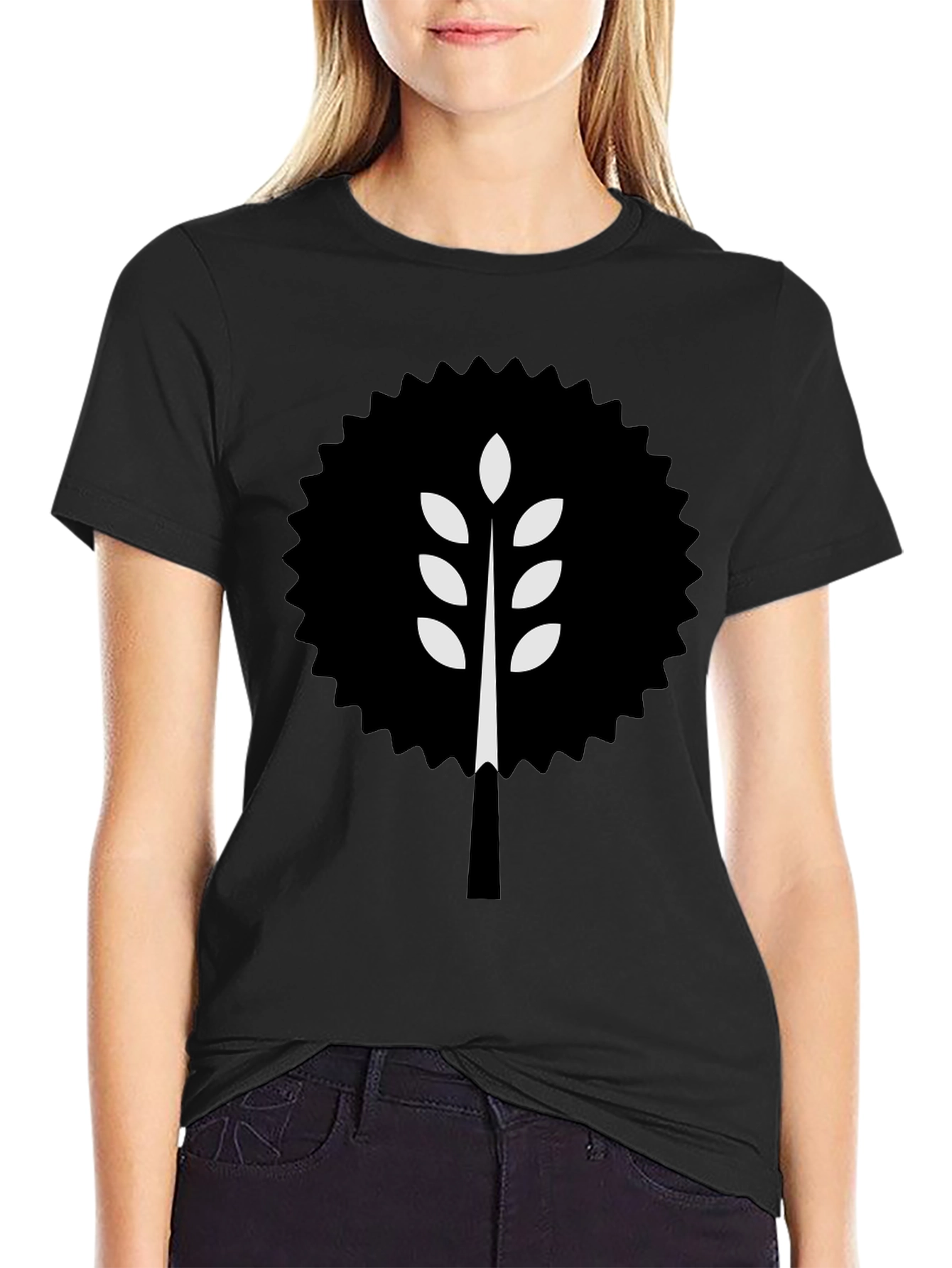Modern Wheat Tree Graphic T-Shirt