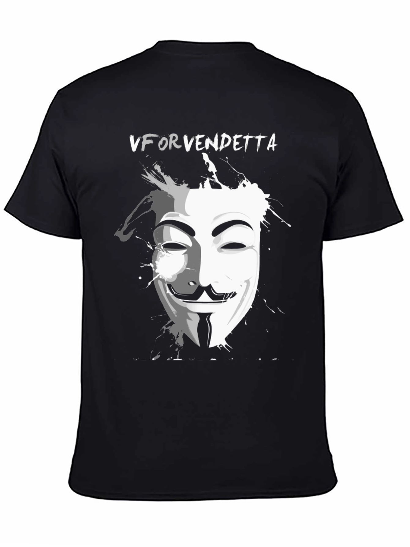 V for Vendetta Graphic Tee - Stylish Black T-Shirt