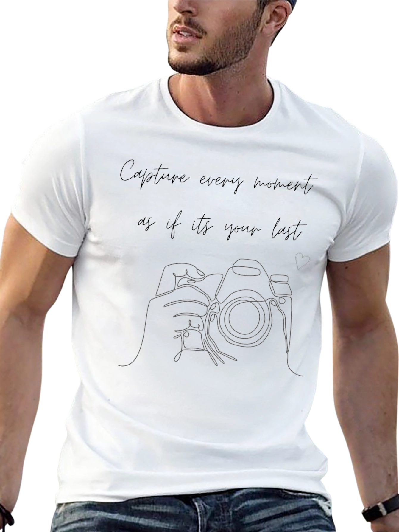 Capture Every Moment Black Graphic Tee