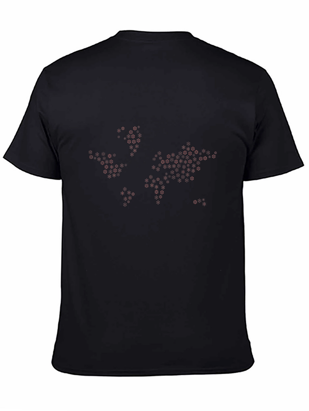 Hex World Map Black T-Shirt