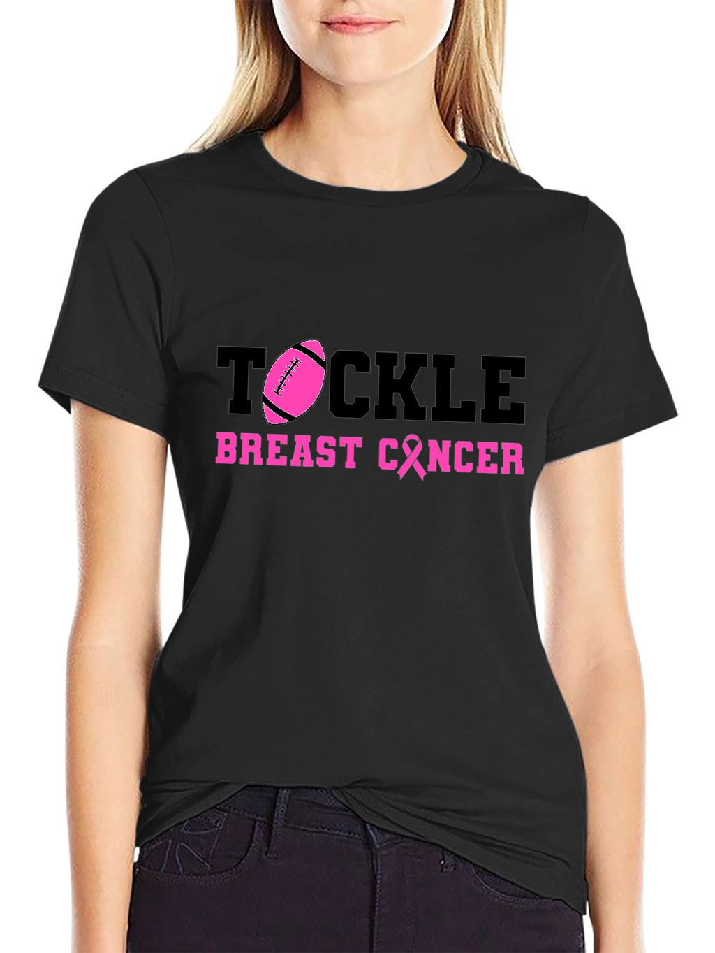 Tackle Breast Cancer Awareness Graphic Tee