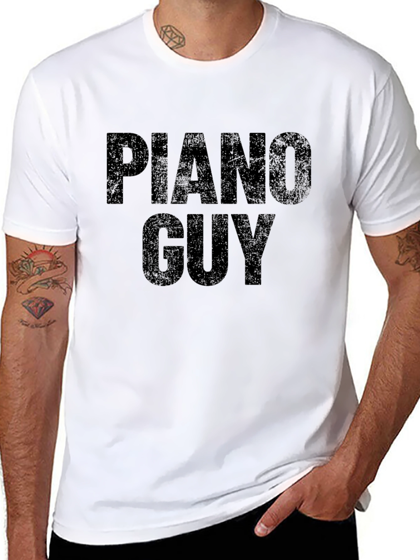 Piano Guy Black Graphic T-Shirt