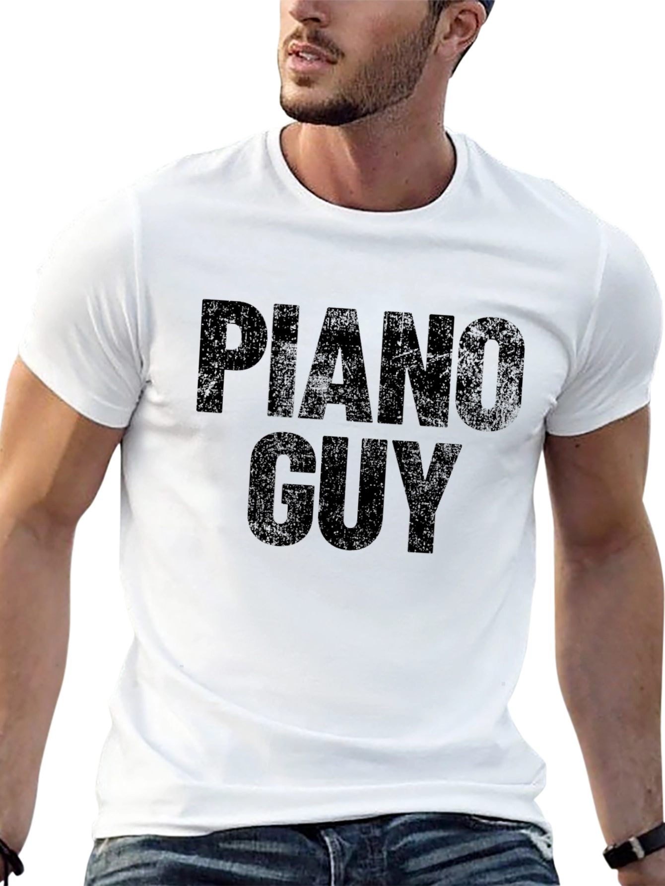 Piano Guy Black Graphic T-Shirt