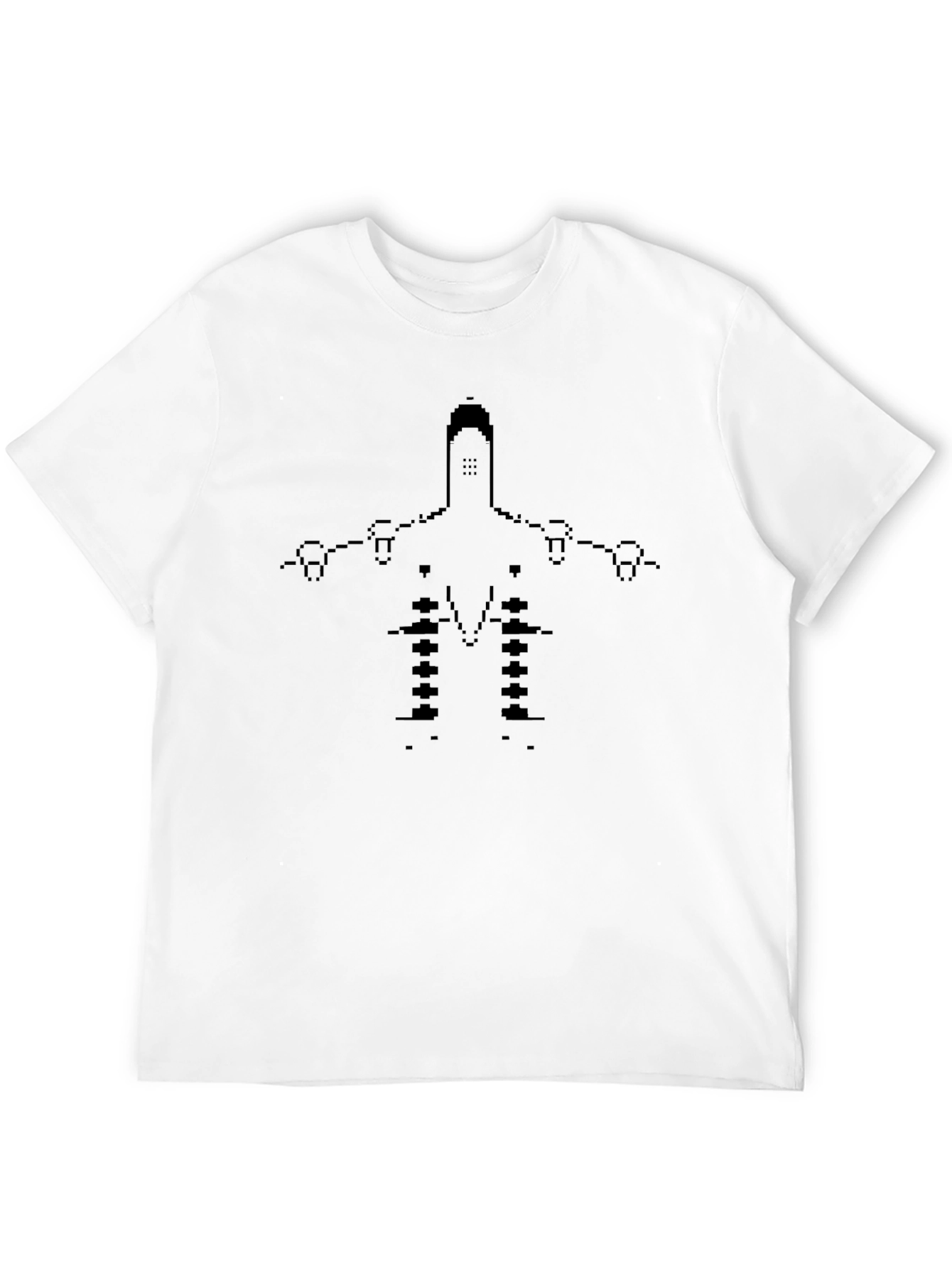 Pixel Art Spaceship Graphic T-Shirt