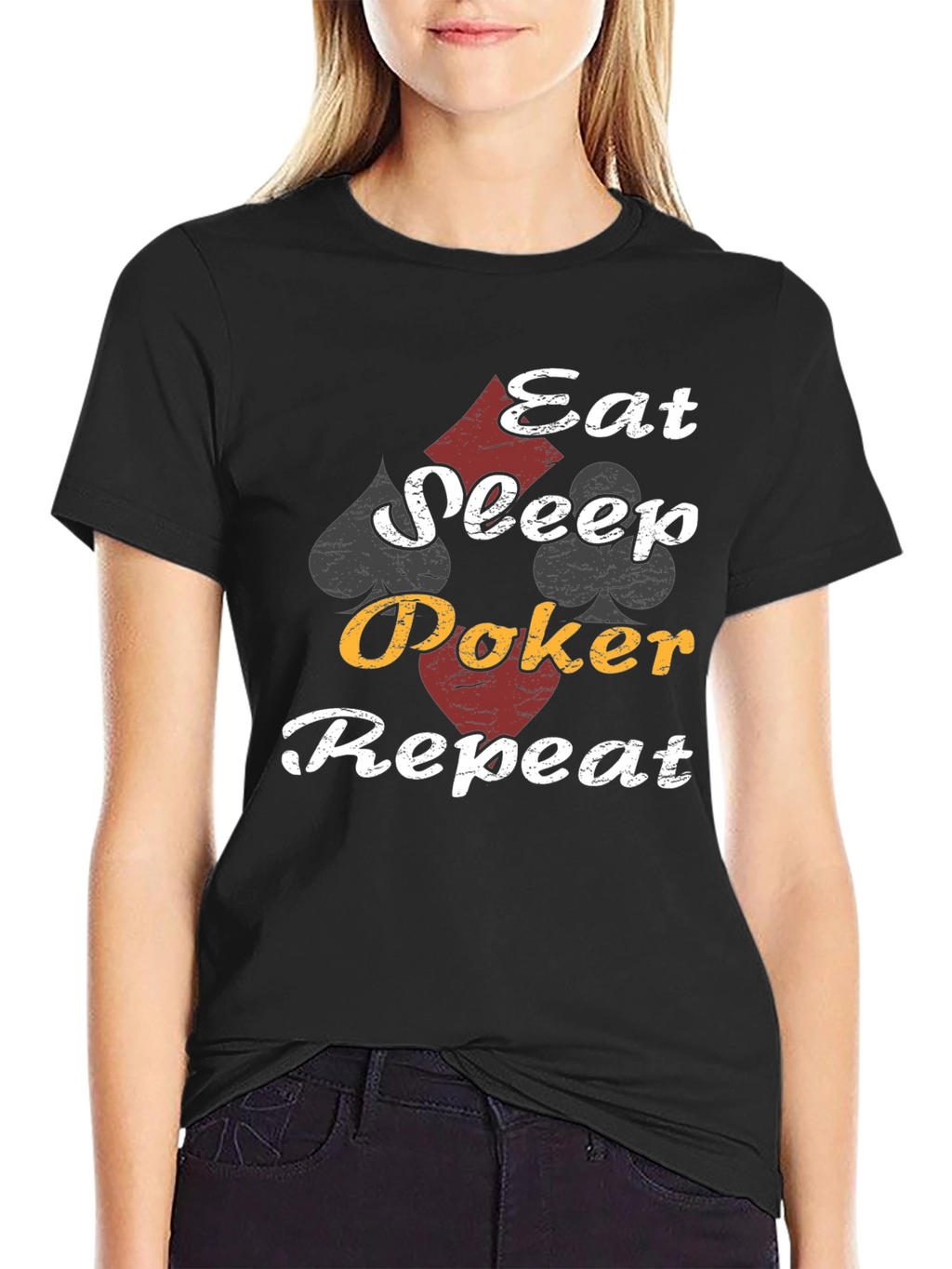 Eat Sleep Poker Repeat Graphic T-Shirt