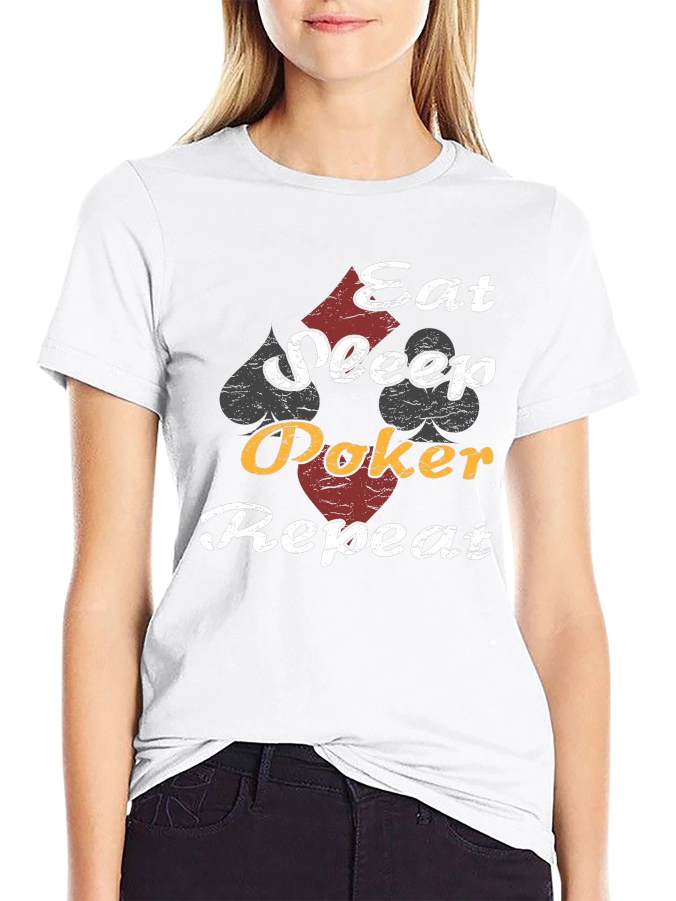 Eat Sleep Poker Repeat Graphic T-Shirt