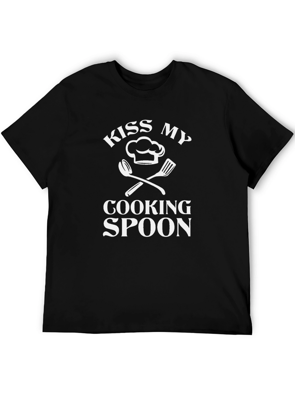 Kiss My Cooking Spoon Black T-Shirt