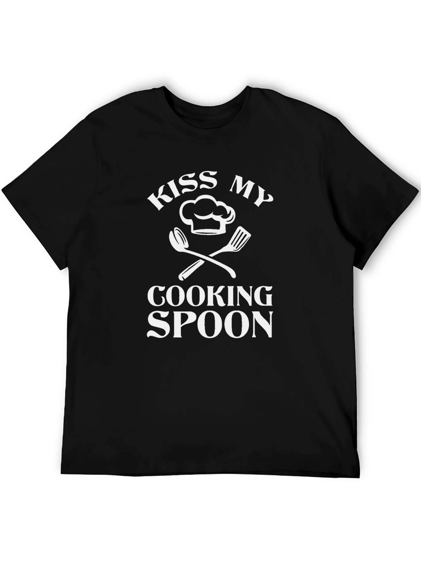 Kiss My Cooking Spoon Black T-Shirt