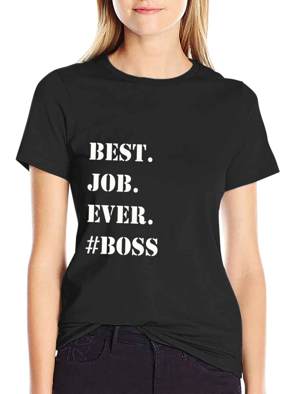 Best Job Ever #Boss Black Graphic Tee
