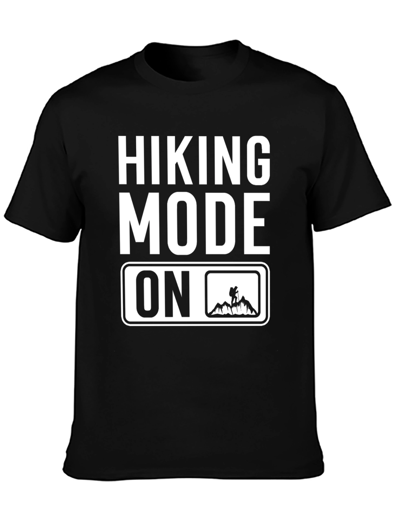 Hiking Mode On Black Graphic T-Shirt