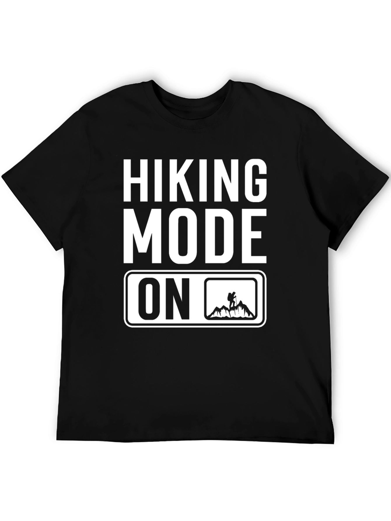 Hiking Mode On Black Graphic T-Shirt