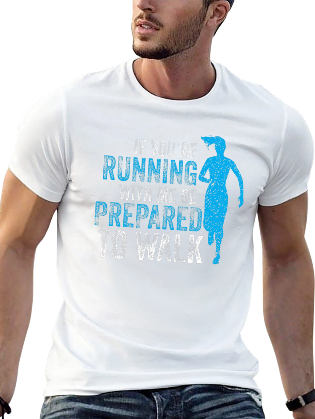 Funny Running T-Shirt - If Youre Running With Me...