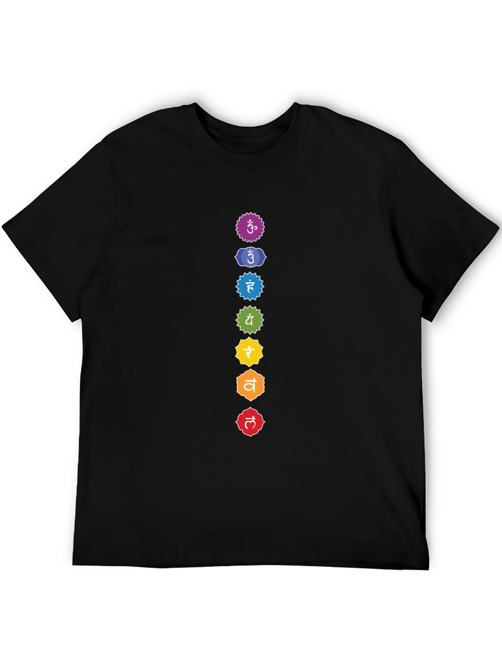 Chakra Symbols Graphic Tee - Spiritual Design