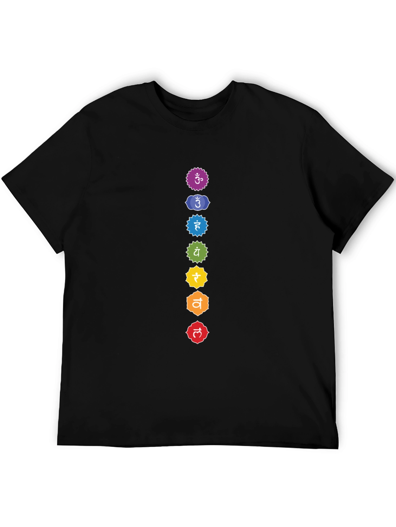 Chakra Symbols Graphic Tee - Spiritual Design